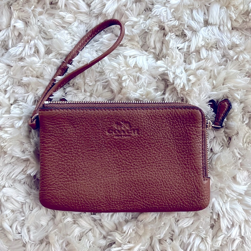 Brown Coach wristlet